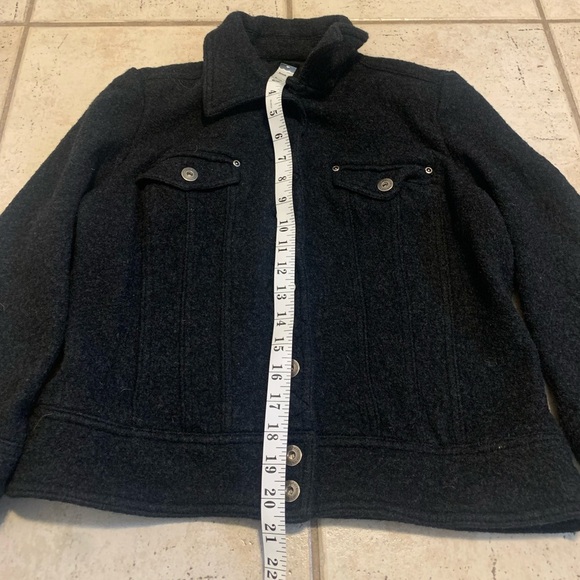 Bianca Nygård Petite Black Wool Blend Jacket, Size 12P - Picture 7 of 7